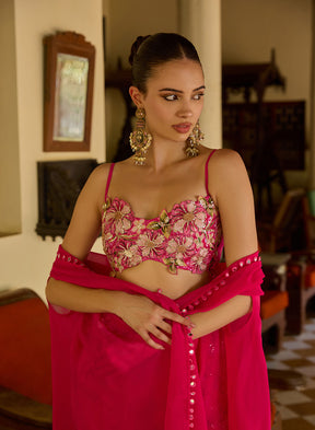 Zeenat Applique Work Cape Set