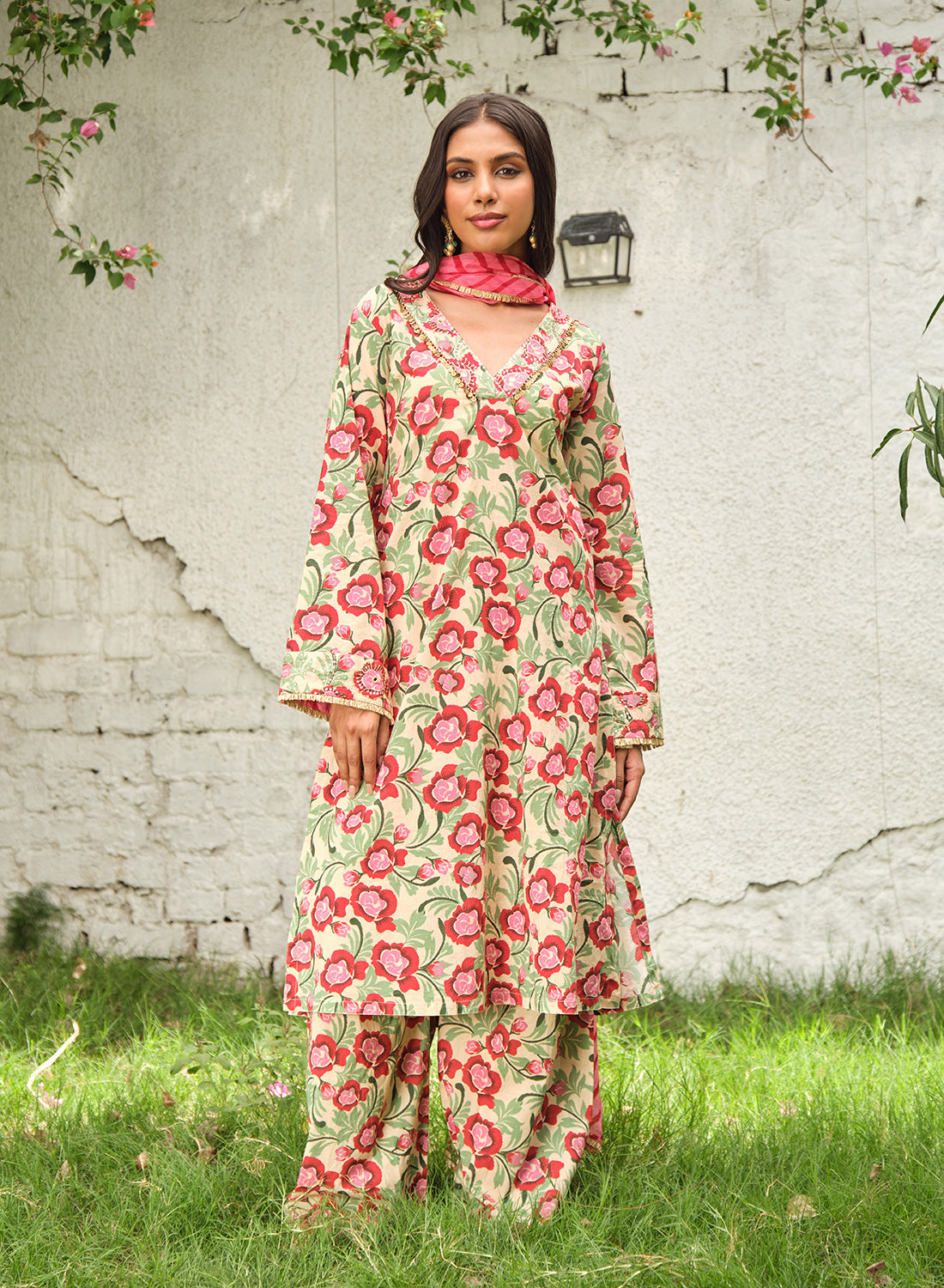 Zunaira Cotton Floral Suit Set