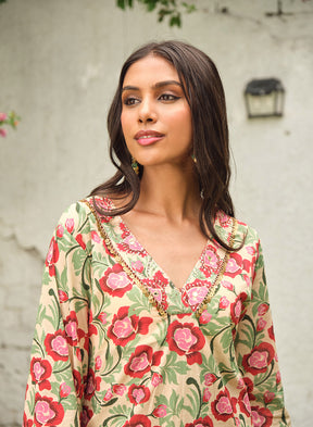 Zunaira Cotton Floral Suit Set