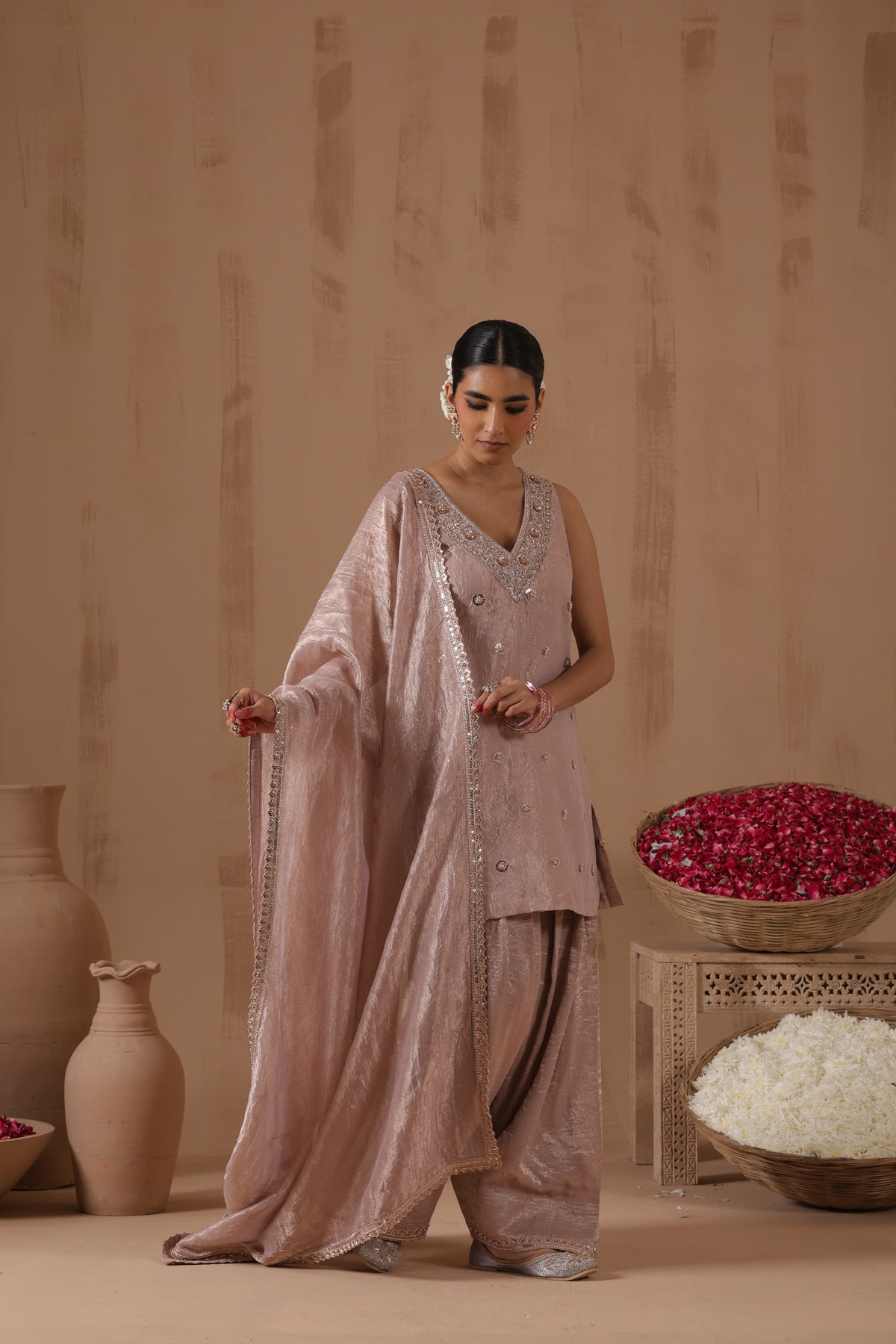 Afsana Zari Farshi Salwar Set - complete outfit