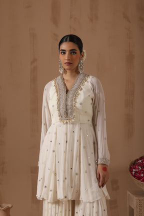 Alesha Peplum Mirror Work Gharara Set - additional view 2