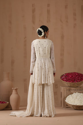 Alesha Peplum Mirror Work Gharara Set - additional view 3