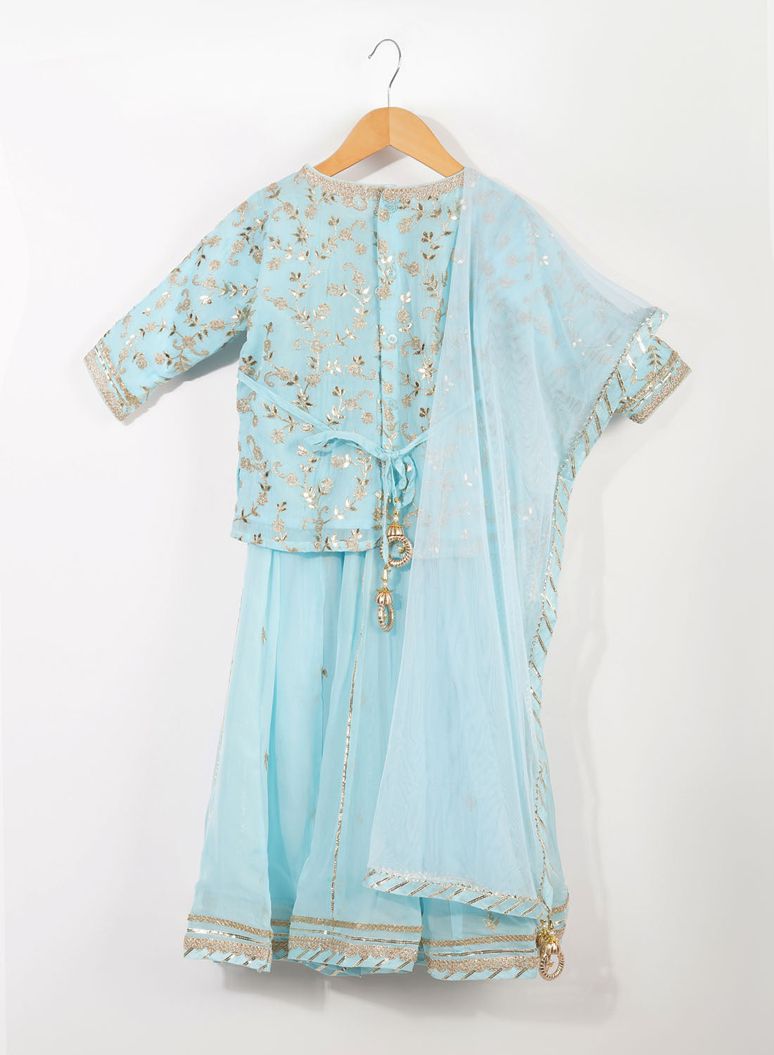 Kids Baby Blue Lehnga Set