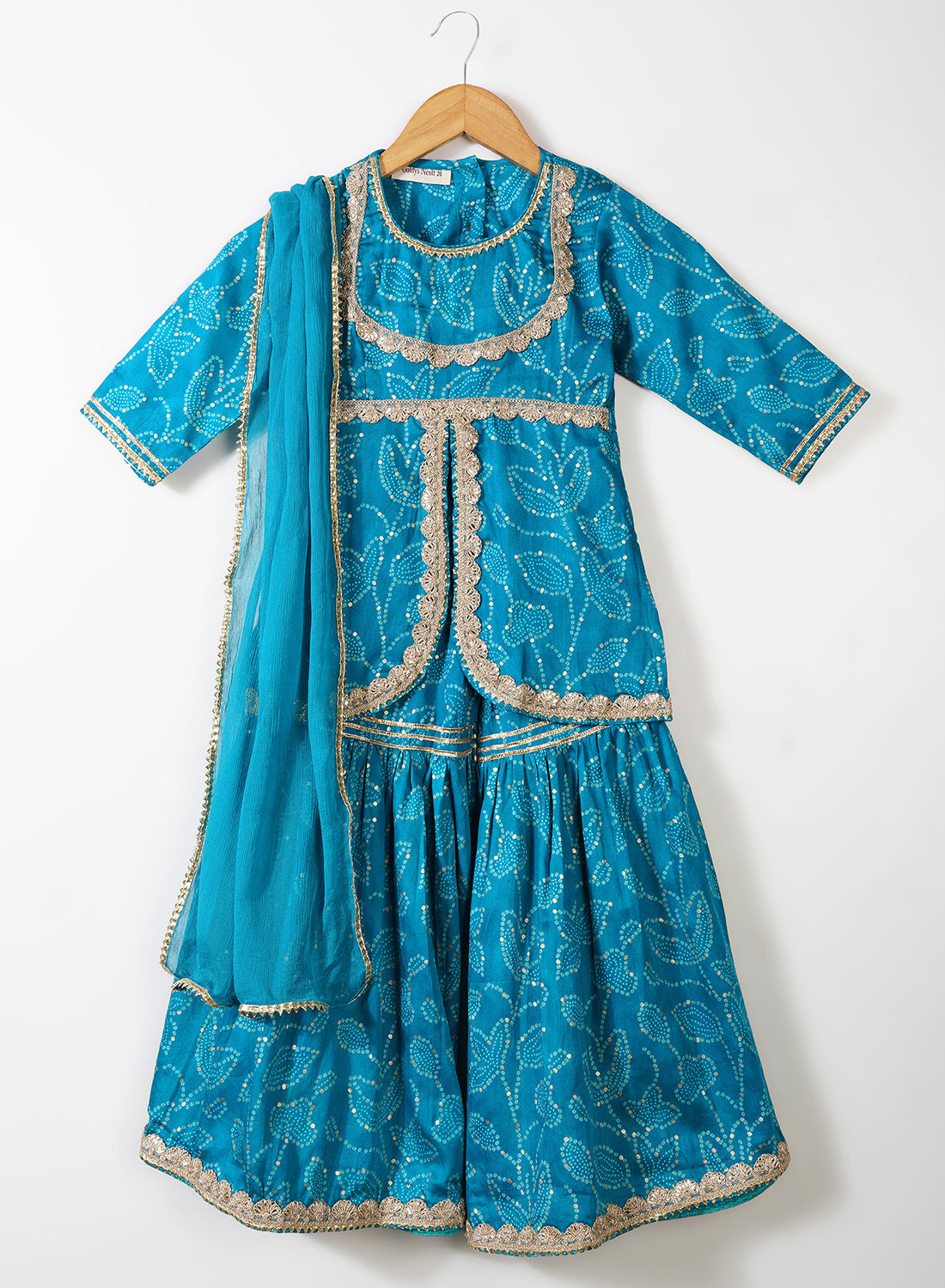Bandini Blue Gharara Set