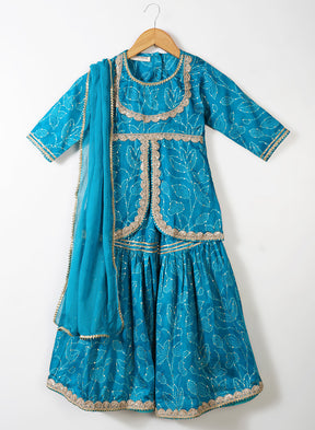 Bandini Blue Gharara Set
