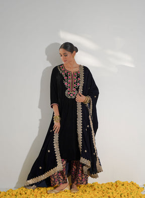Radha Gota Patti Velvet Suit Set