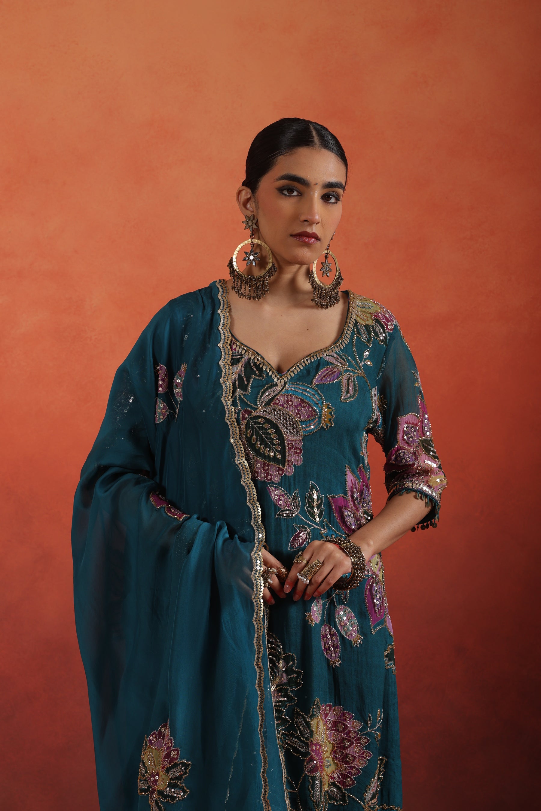 Dhriti Printed Cut Dana Palazo Set - additional view 2