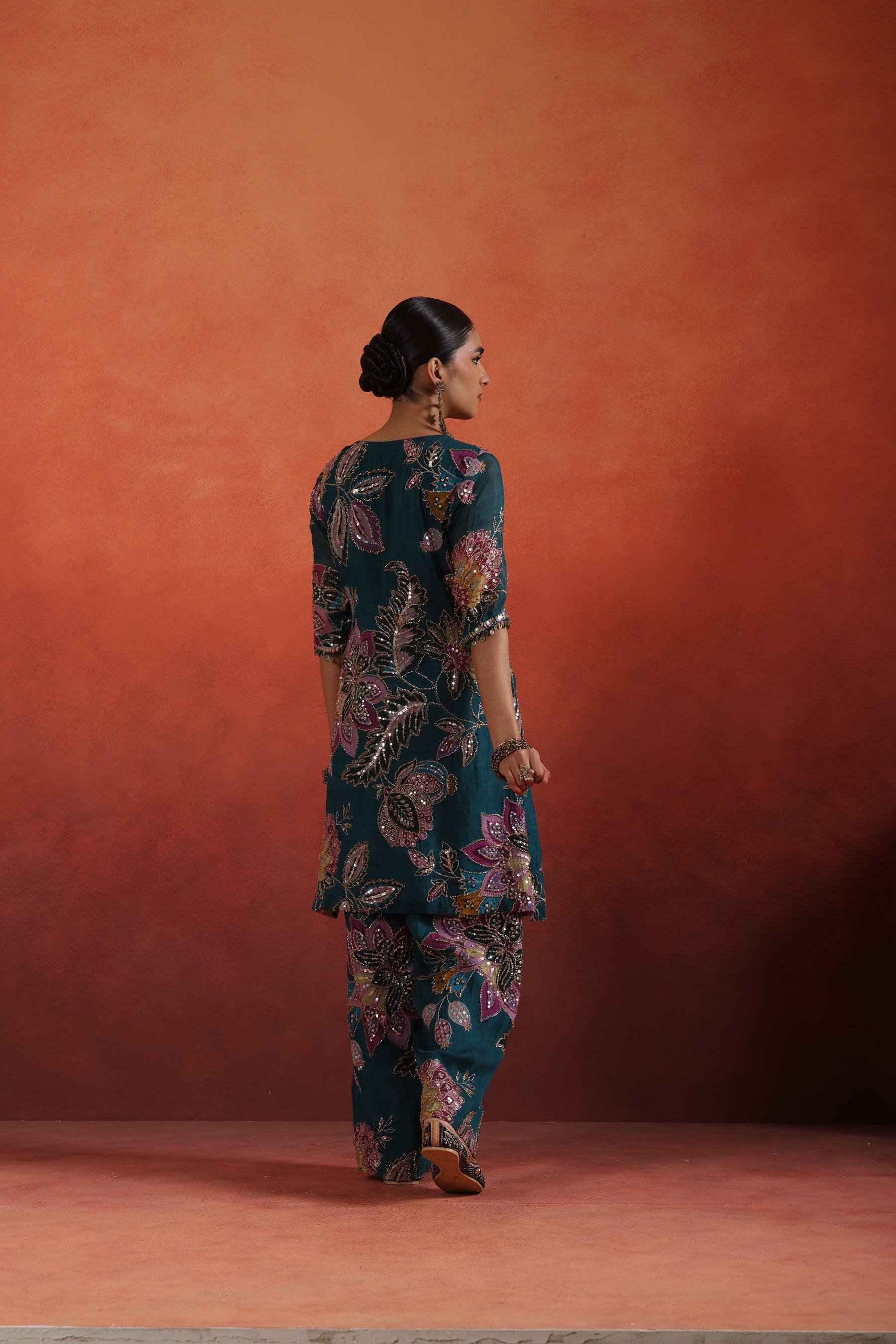 Dhriti Printed Cut Dana Palazo Set - additional view 3