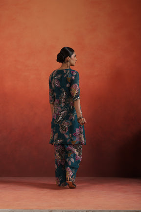 Dhriti Printed Cut Dana Palazo Set - additional view 3