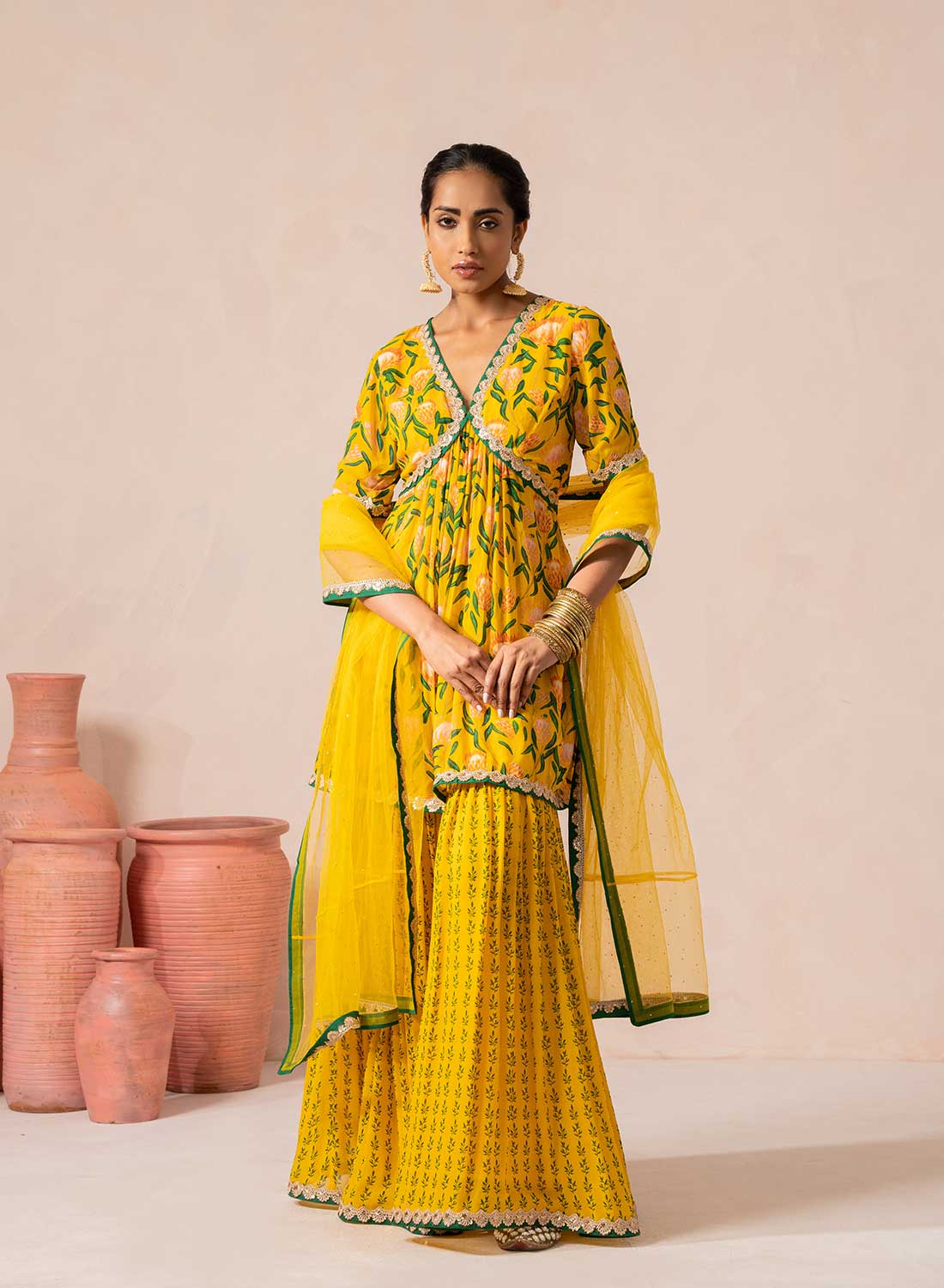Geet Design Geet Printed Sharara set
