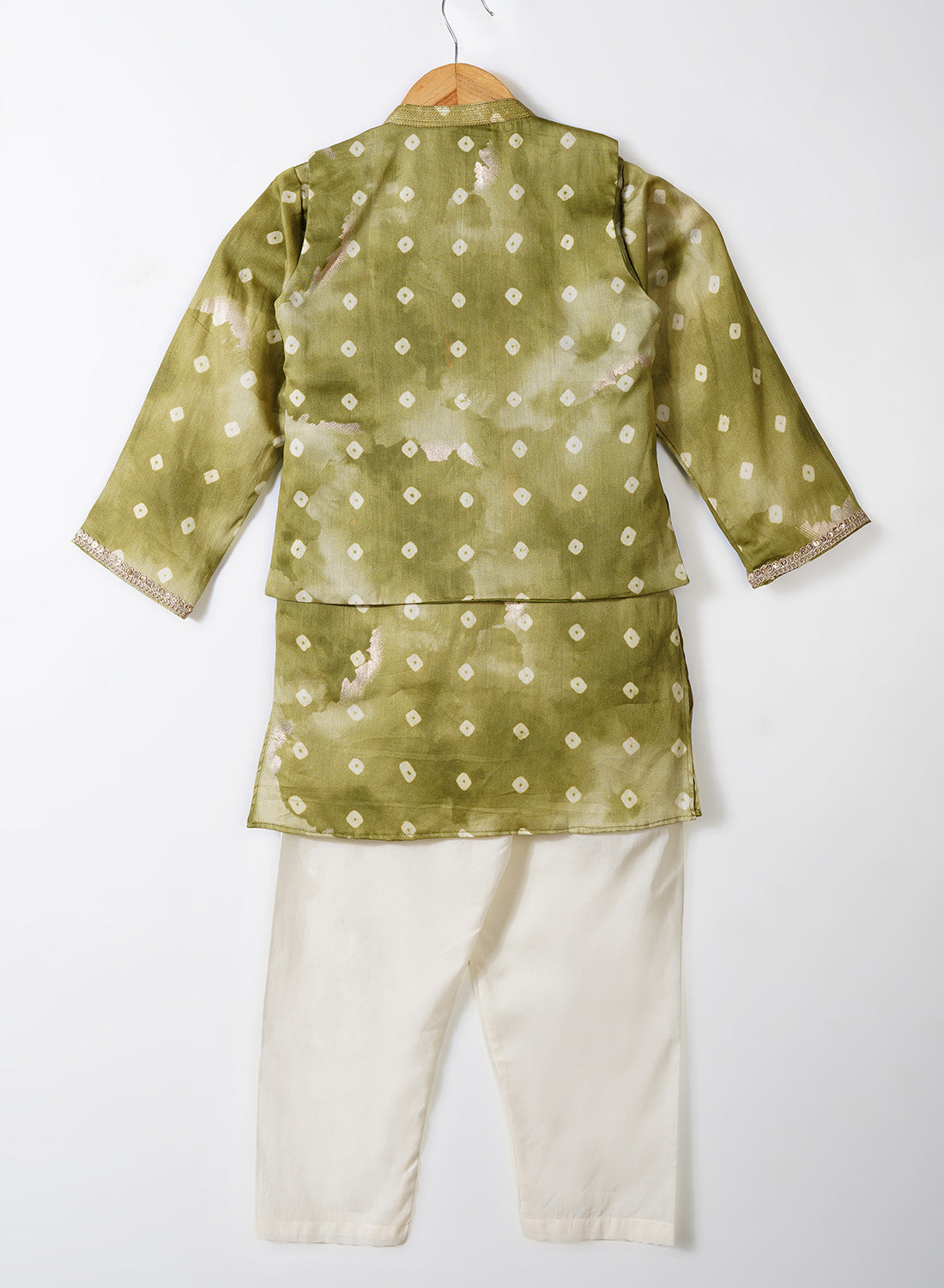 Green  Badhani Jacket Set