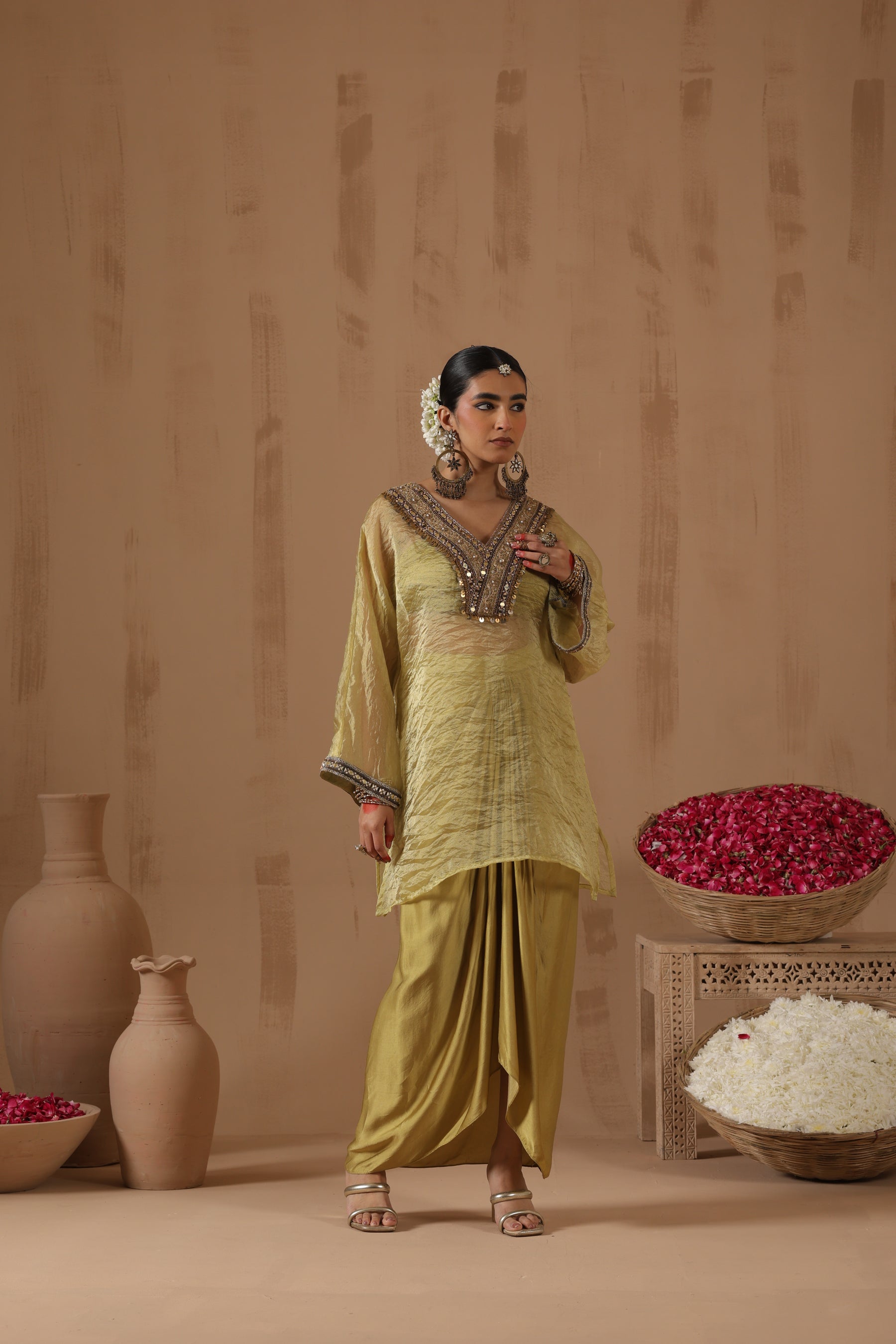 Lavanya Dori Kaftan Set - complete outfit