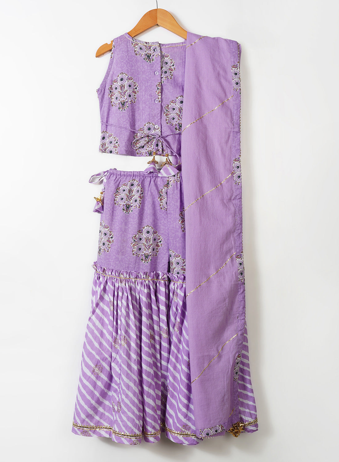 Lilac Lehariya Sharara Set