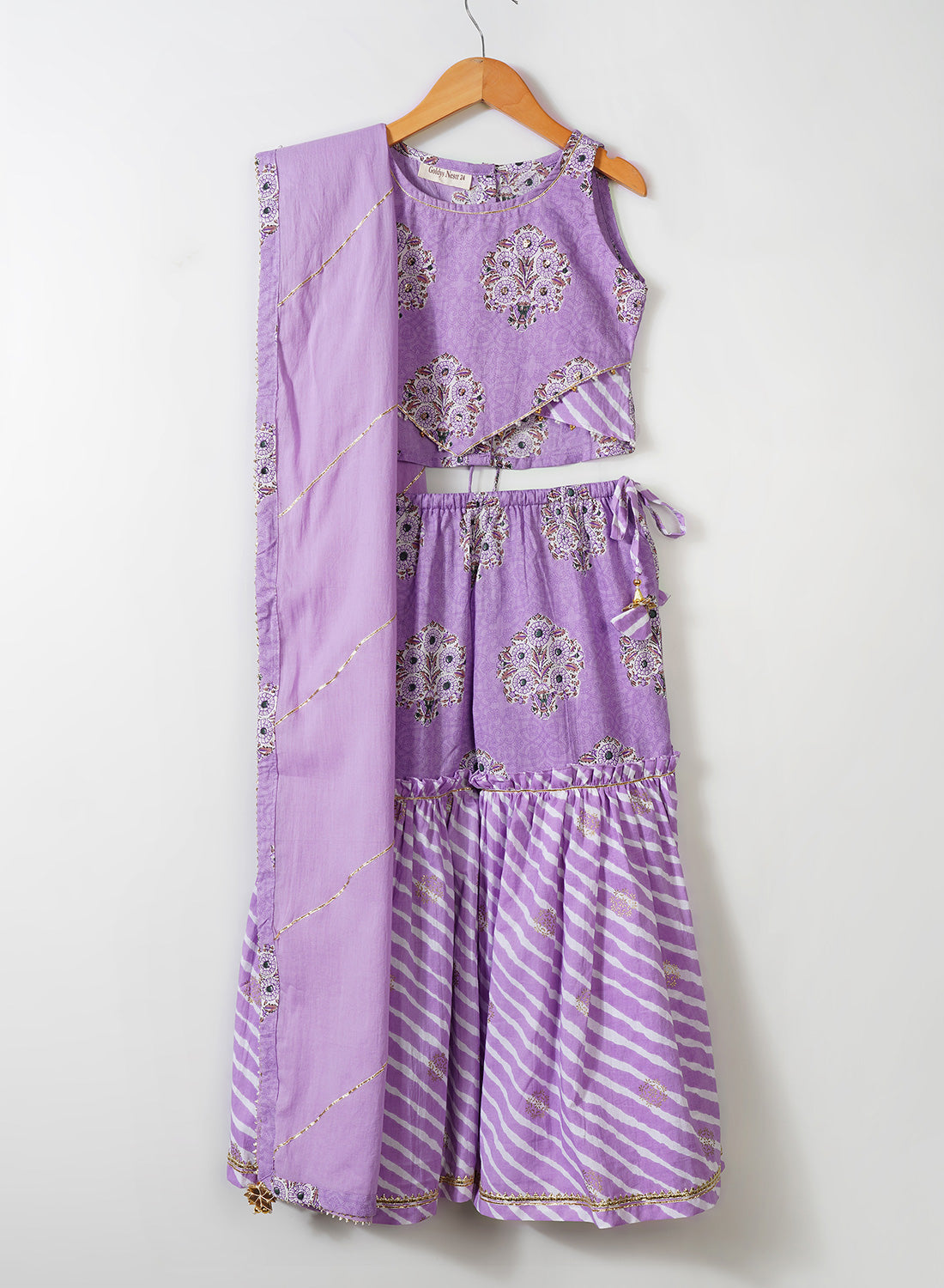 Lilac Lehariya Sharara Set