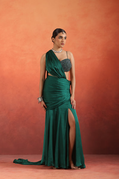 Miraya Bead Work Saree - complete outfit