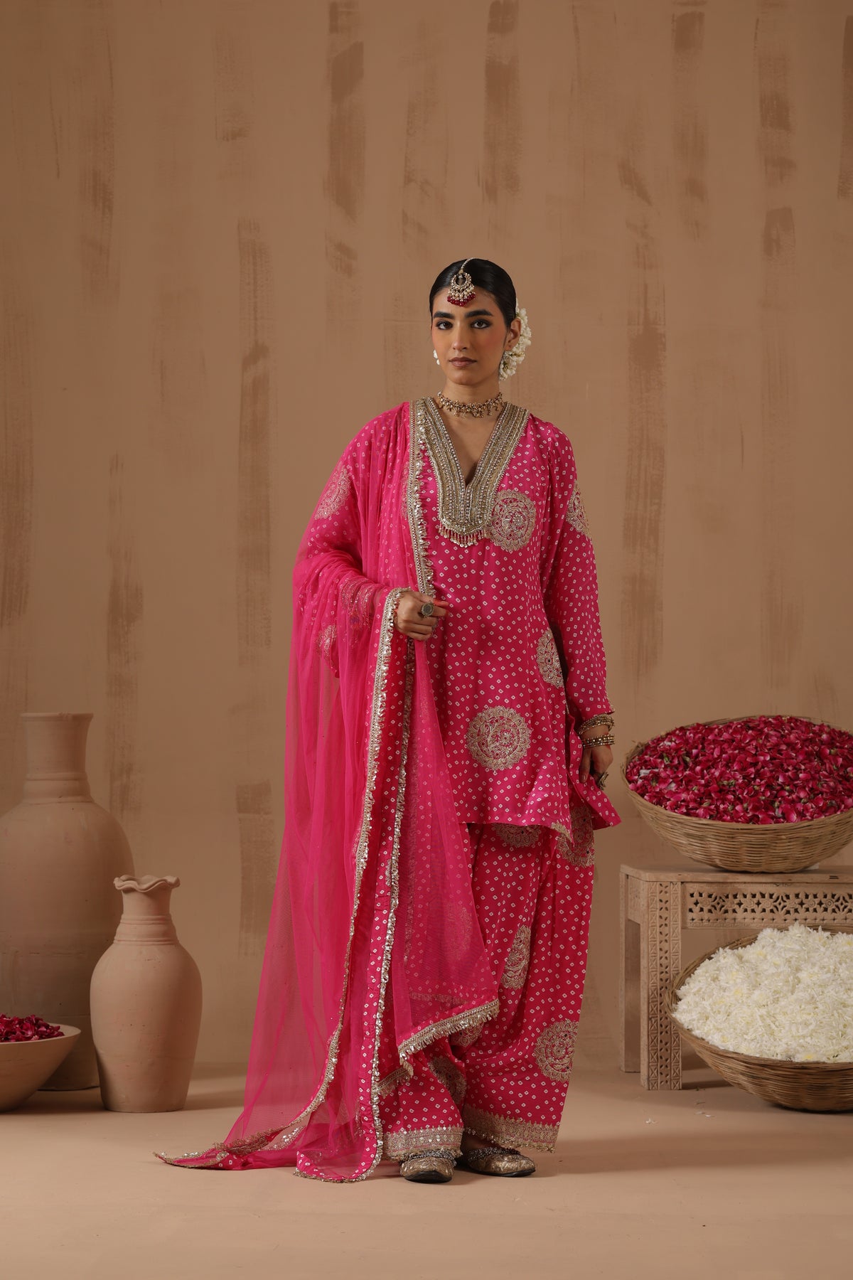 Mishka Bandhini Farshin Salwar Set - complete outfit