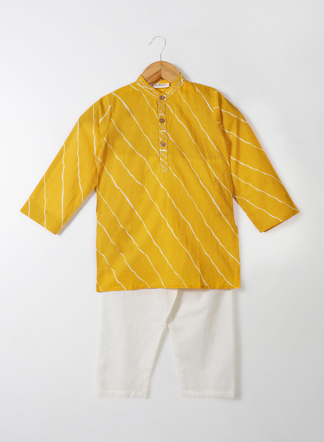 Mustard Lehaiya Kurta Set