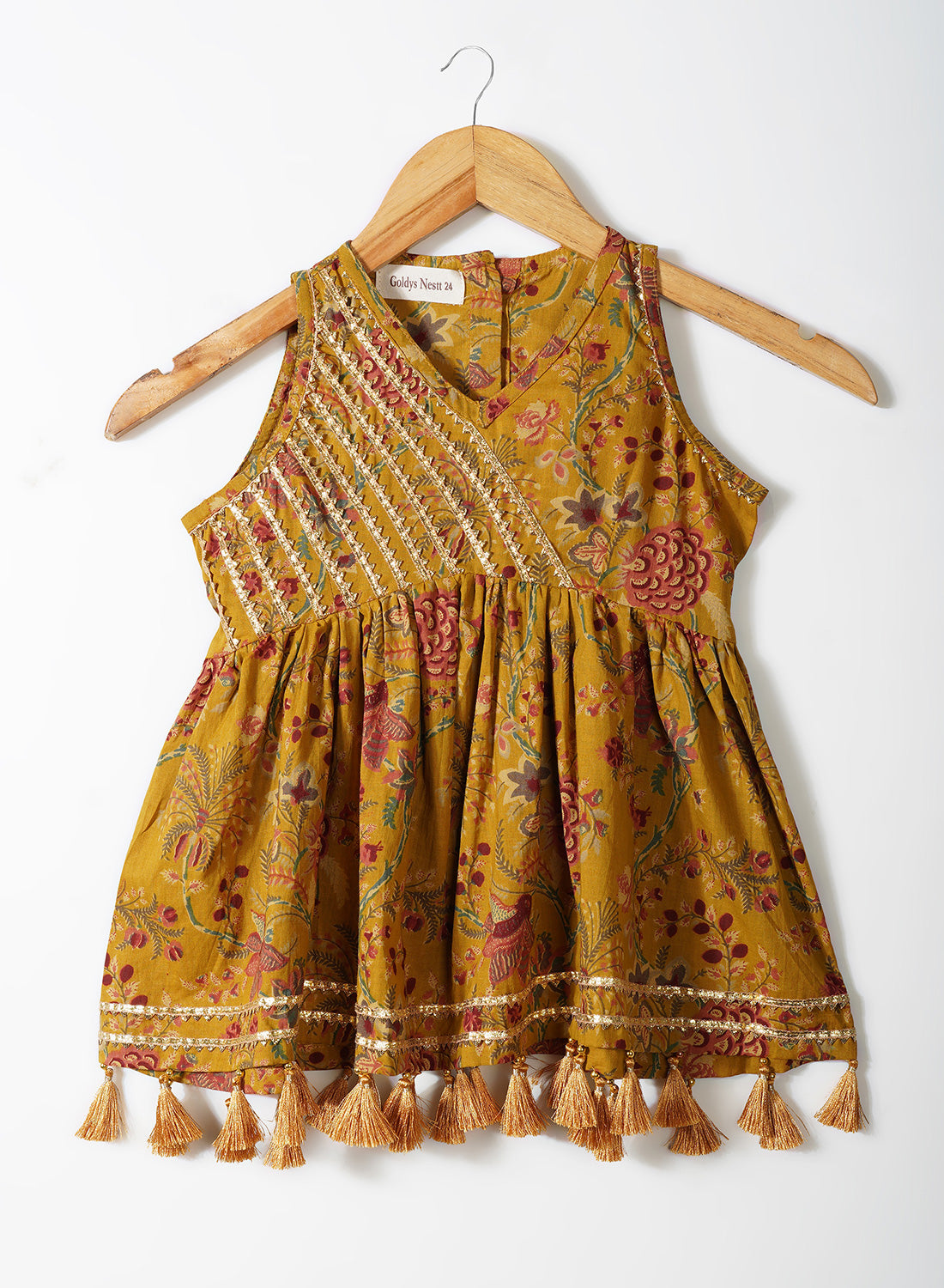 Mustard Peplum Set