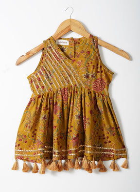 Mustard Peplum Set
