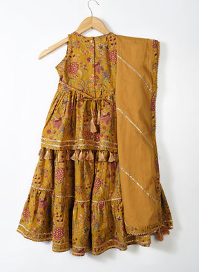 Mustard Peplum Set