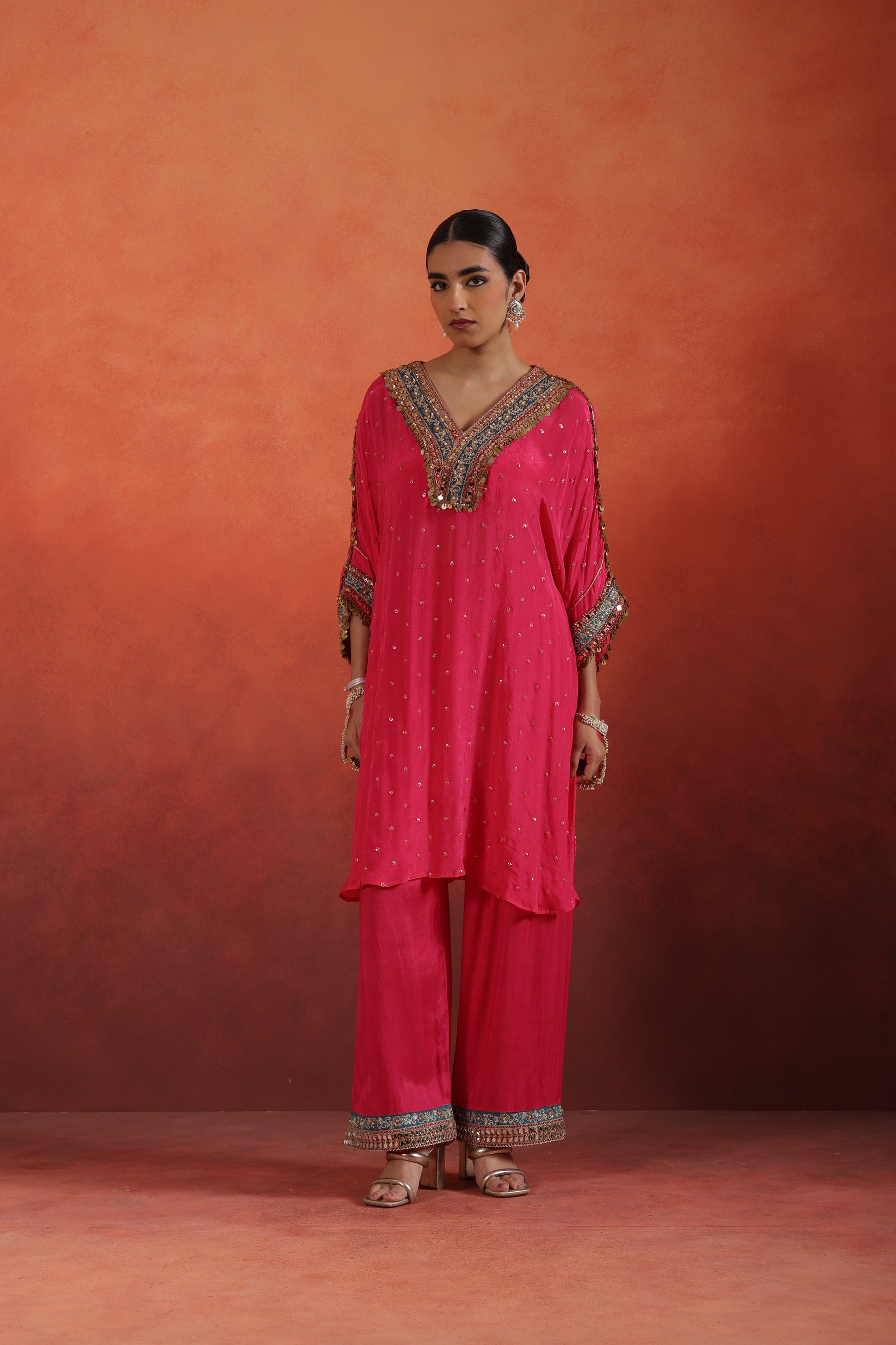 Neelaya Sequence Kaftan Set - complete outfit