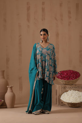 Pari Sequence Farshi Salwar Set - complete outfit