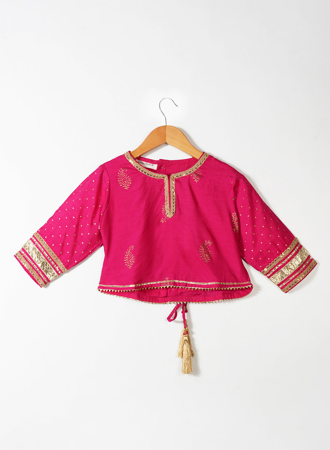 Pink Sequence Block Lehenga Set
