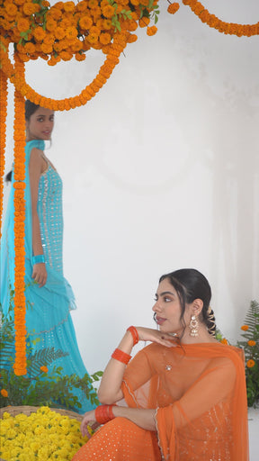 Kriti Mirror Work Sharara Set