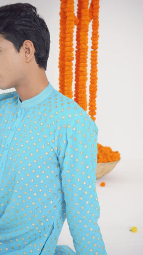 Yash Mukaish Floral Kurta Set