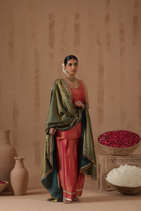 Rishika Tissue Farshi Salwar Set - complete outfit