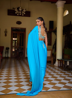 Shakti Satin Tied Saree