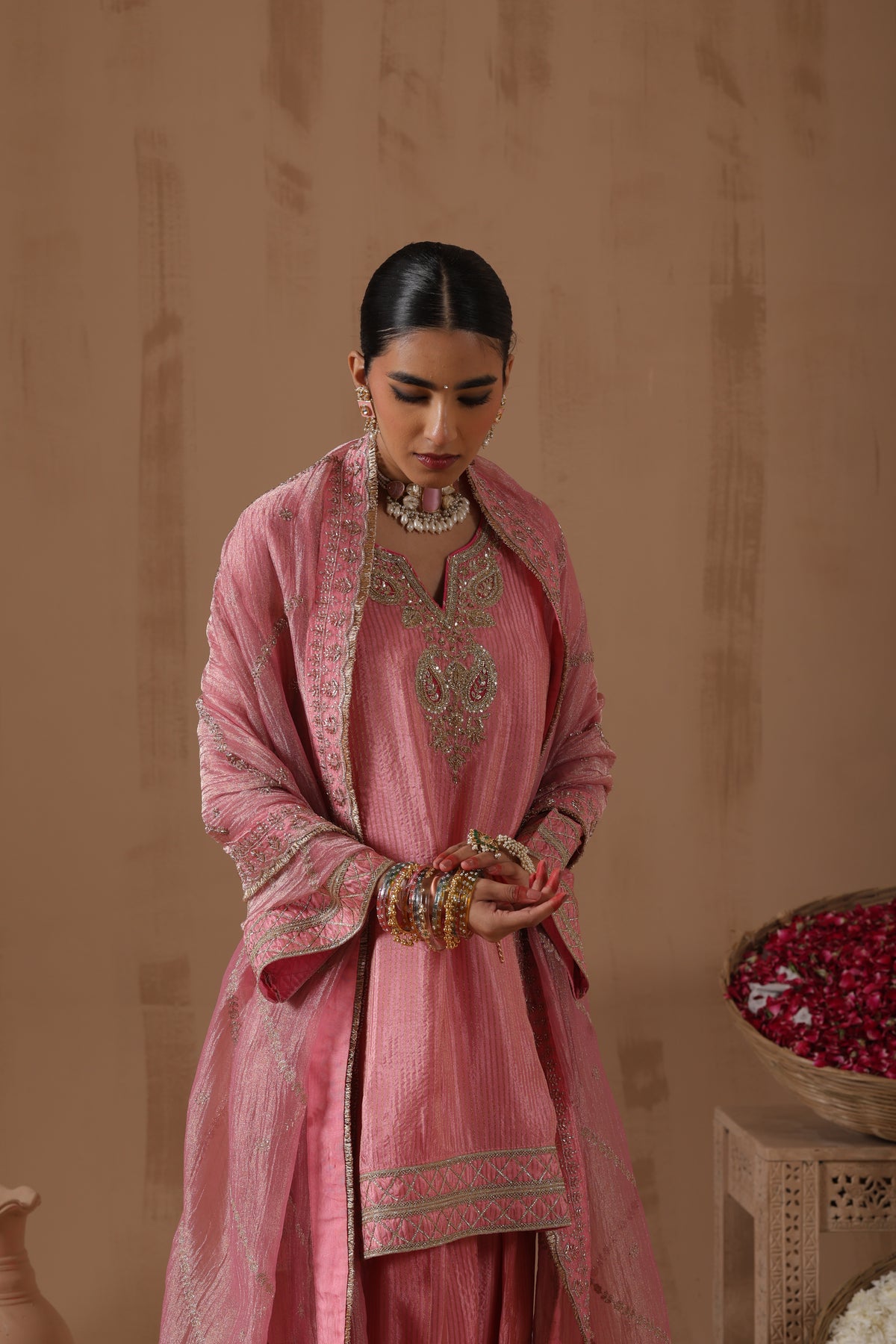 Trisha Sequence And Thread Work Farshi Salwar Set - additional view 2