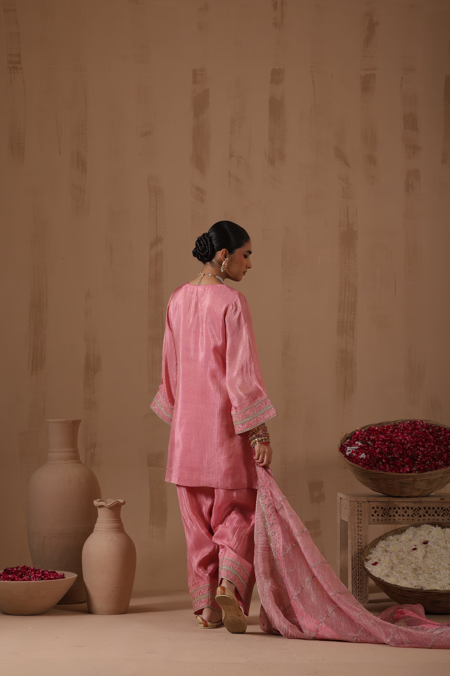 Trisha Sequence And Thread Work Farshi Salwar Set - additional view 3