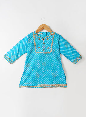 Turquoise Lehariya Sharara Set