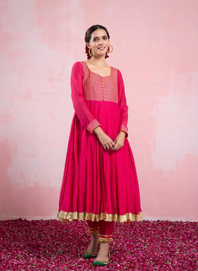 Lakshmi Anarkali With Gota Detailing