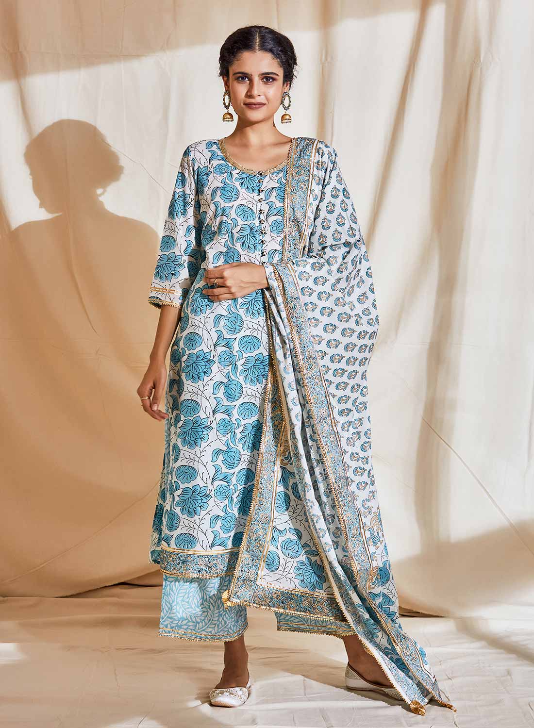 Mavi Gul Printed Palazzo Set