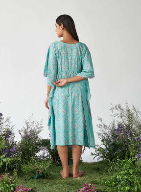 Nida Handblock Kaftan