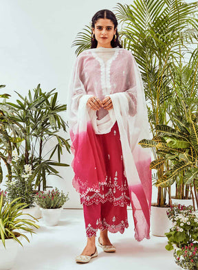 Pink Peony Jaal Set