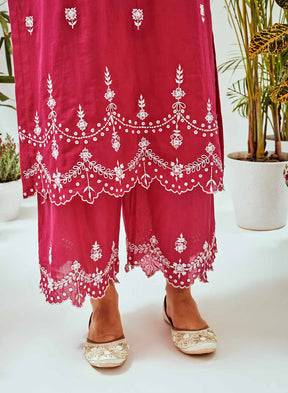 Pink Peony Jaal Set