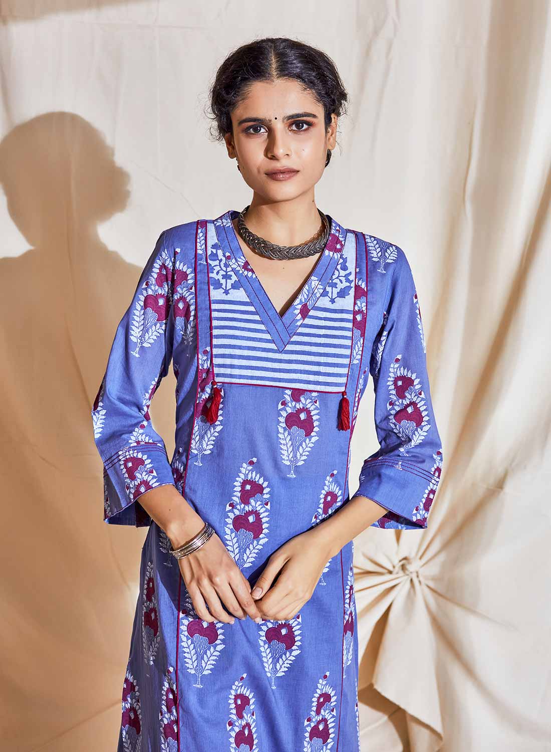 Pom Pom Lace Kurta Set