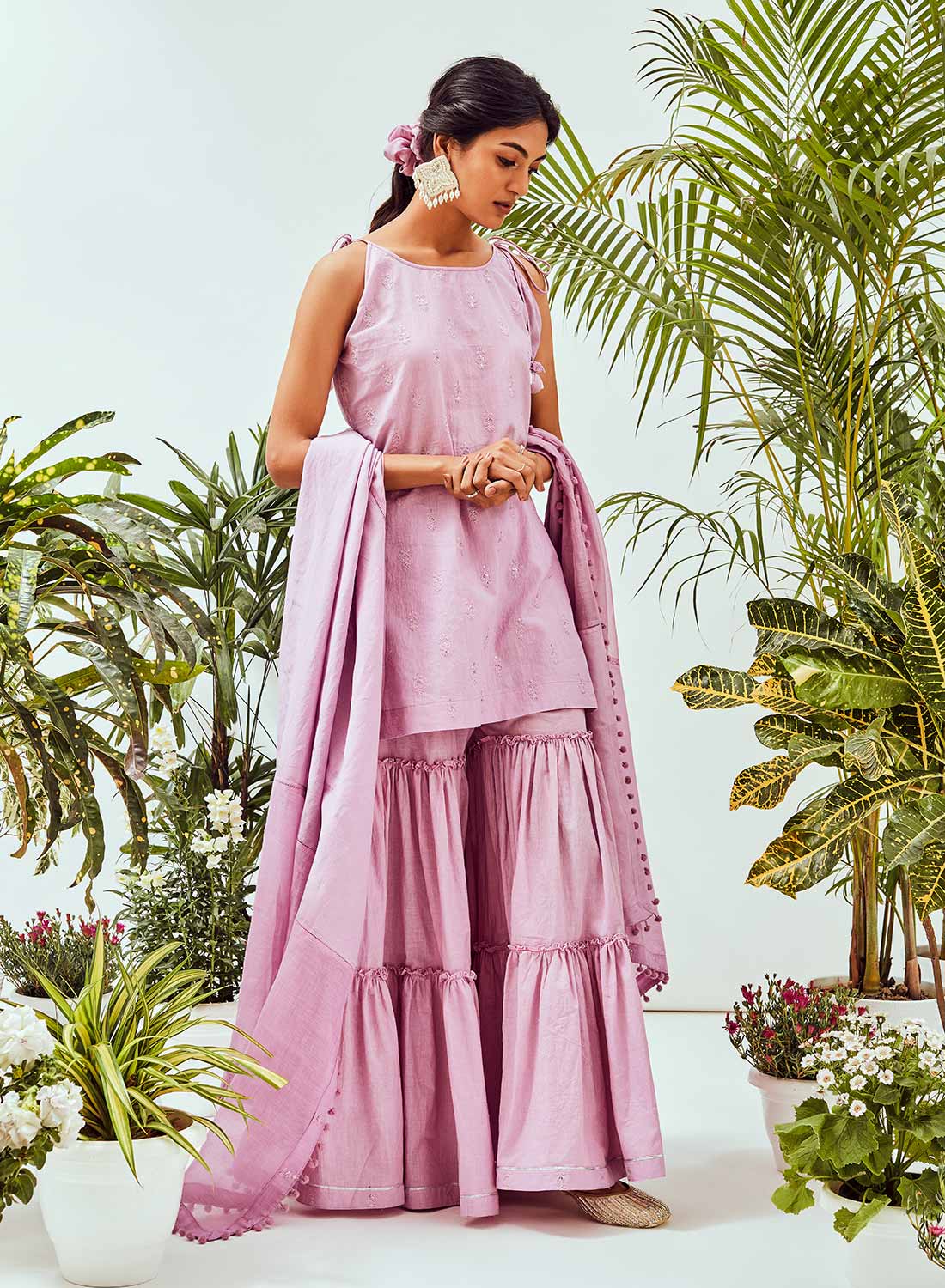 Lavender Sharara Set
