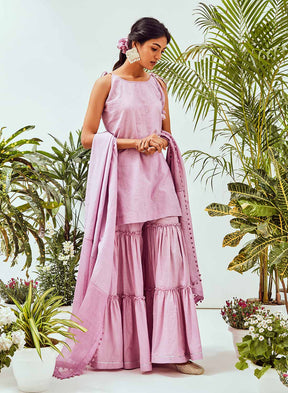 Lavender Sharara Set
